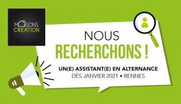 Maisons Création recrute un(e) Assitant(e) Manager en alternance à Rennes